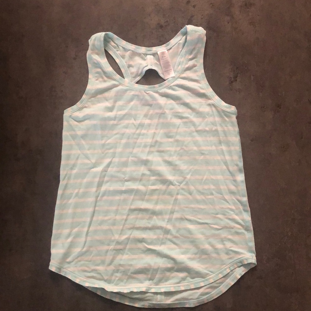 Ivivva tank baby blue/white striped